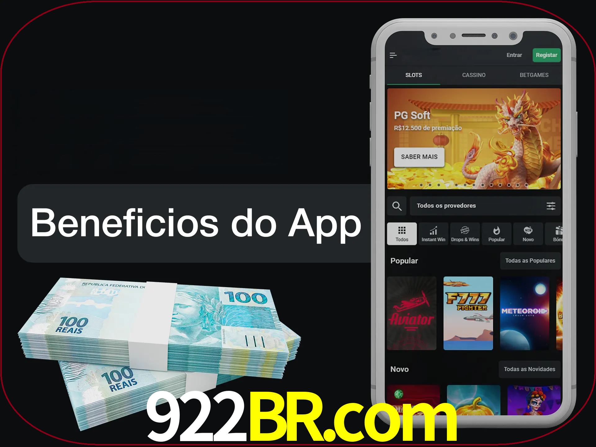 Obtenha todos os benefícios usando o aplicativo.