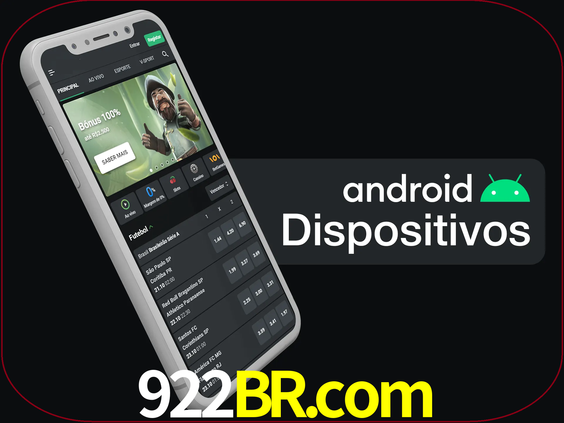 O aplicativo suporta a maioria de todos os dispositivos Android.