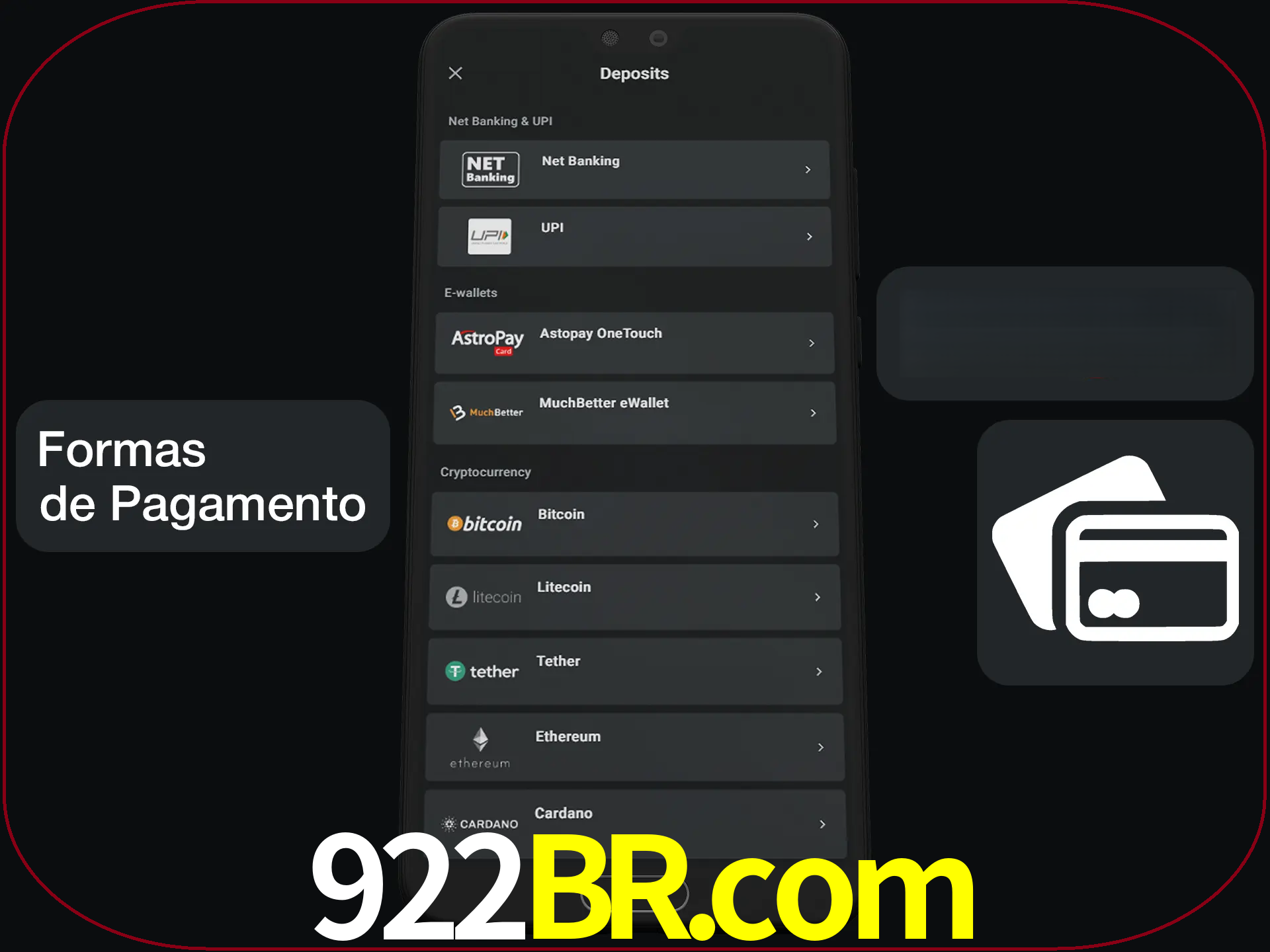 Escolha a forma de pagamento de sua preferência.