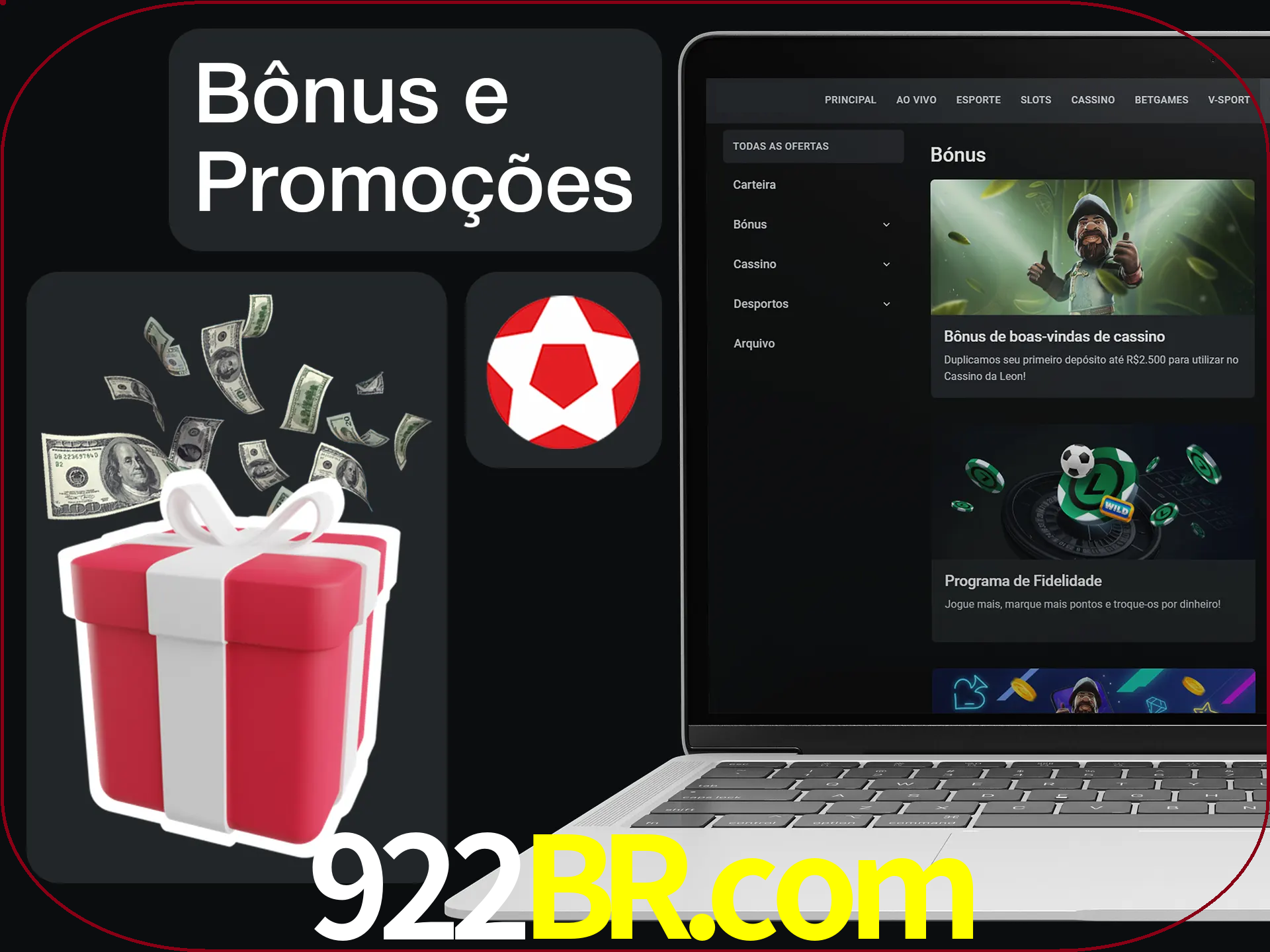 Verifique se há novos bônus e promoções.