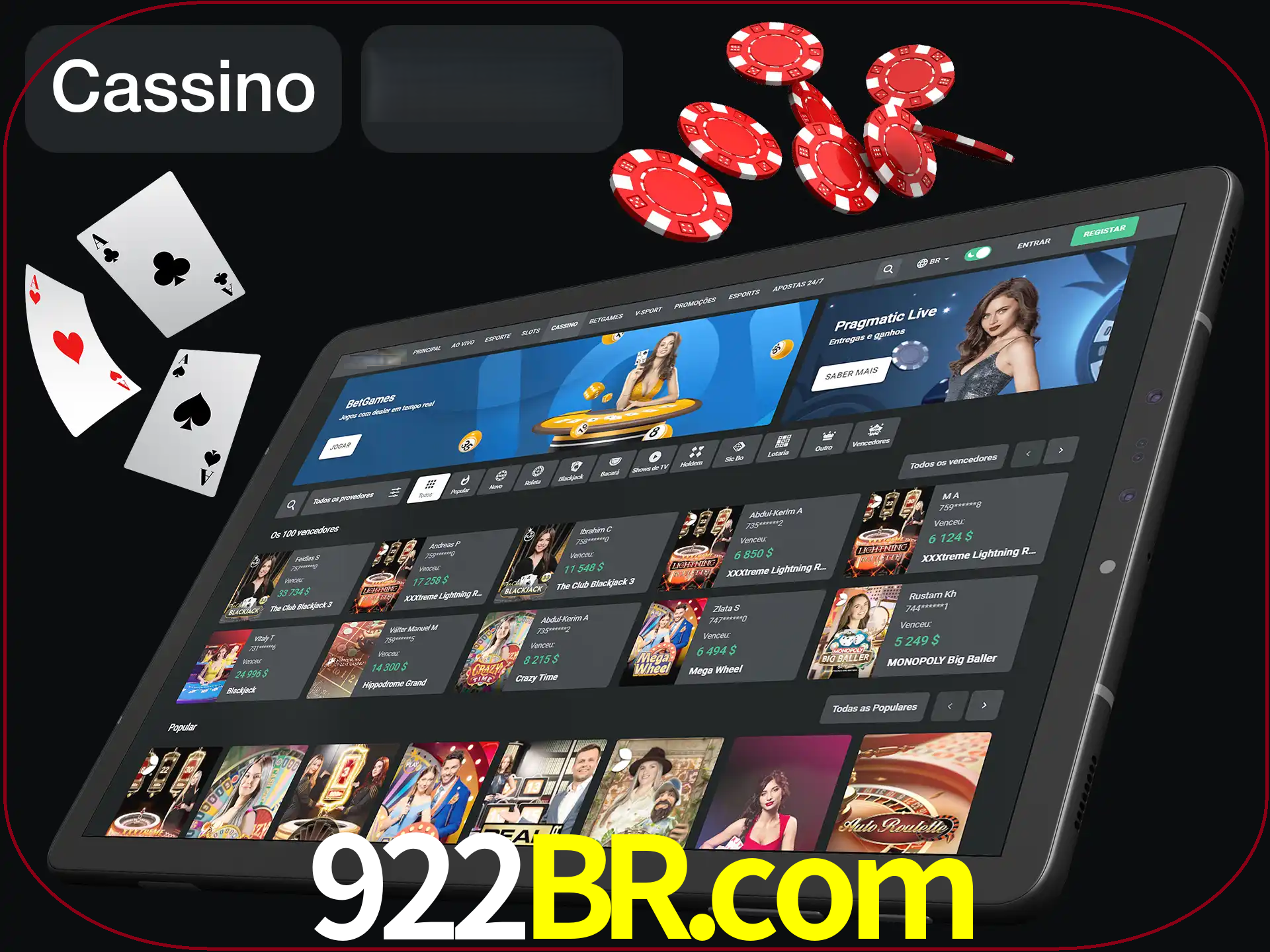 Jogue vários jogos de cassino em nosso cassino.