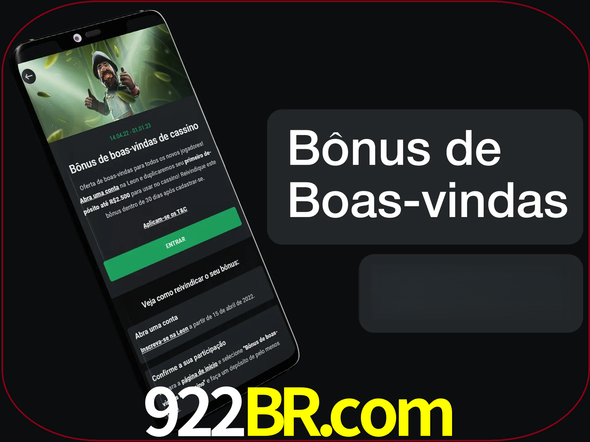 Não se esqueça de usar o bônus de boas-vindas.